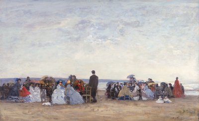 Beach Scene near Trouville, c.1863-66 by Eugene Louis Boudin